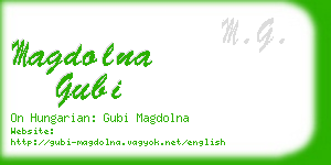 magdolna gubi business card